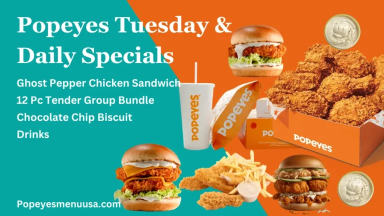Popeyes Daily Specials 2026 & $10 Tuesday Special Prices 2 Popeyes Deals on Tuesday