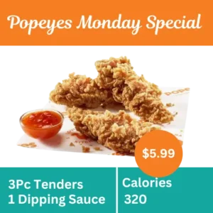Popeyes Daily Specials 2026 & $10 Tuesday Special Prices 5 Popeyes Monday Special