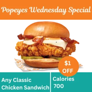 Popeyes Daily Specials 2026 & $10 Tuesday Special Prices 7 Popeyes Wednesday Special