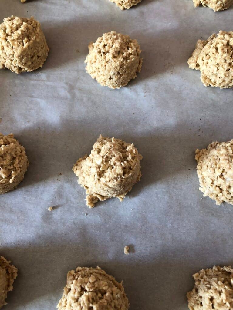 cookie dough on a sheet pan