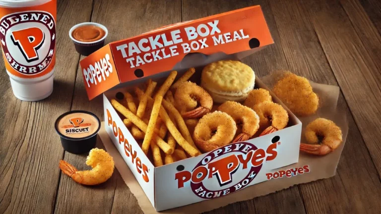 Popeyes Shrimp Tackle Box Price & Calories 2026 3 Popeyes Tackle Box Meal